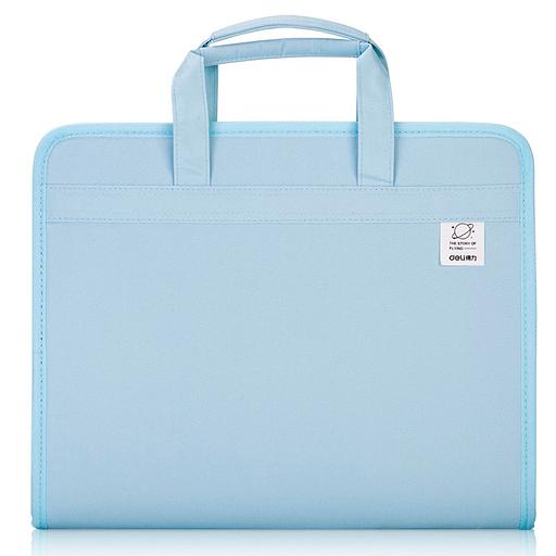 Папка-портфель Deli 72561BLUE 13 отдел. A4 терилен синий фото 1