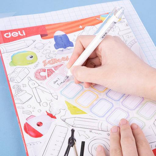 Пленка Deli EH830 Macaron для книги (набор 10шт) ПП 80мкм гладкая прозр. 360х500мм фото 8