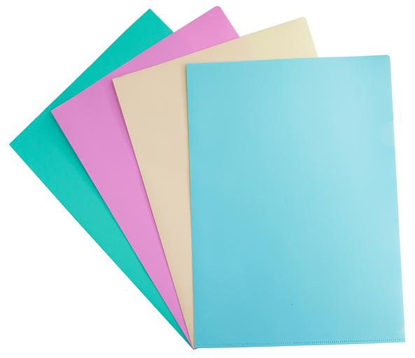 Папка-уголок Бюрократ Pastel -EPAST/PINK A4 пластик 0.18мм розовый фото 3