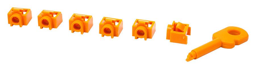 Заглушка Lanmaster LAN-SEC45-PL-SET-OR (упак.:6шт) 6м оранжевый фото 1