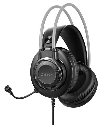 Наушники с микрофоном A4Tech Fstyler FH200U серый 2м накладные USB оголовье (FH200U GREY) фото 4