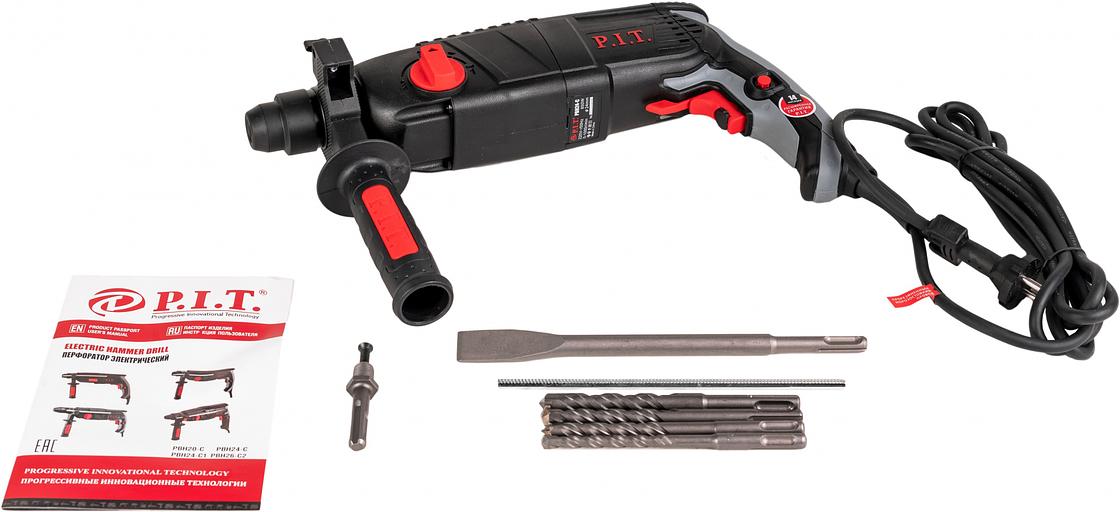 Перфоратор P.I.T. Мастер патрон:SDS-plus уд.:2.4Дж 850Вт (кейс в комплекте) фото 4