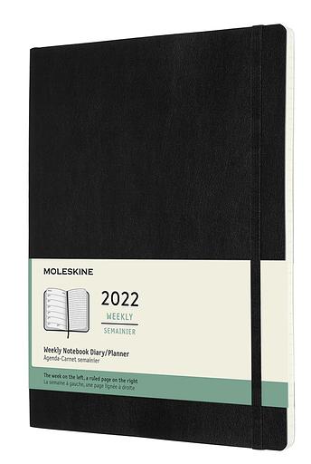 Еженедельник Moleskine CLASSIC SOFT WKNT XL 190х250мм 144стр. мягкая обложка черный фото 1
