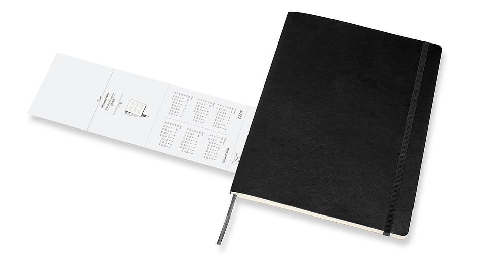 Еженедельник Moleskine CLASSIC SOFT WKNT XL 190х250мм 144стр. мягкая обложка черный фото 6