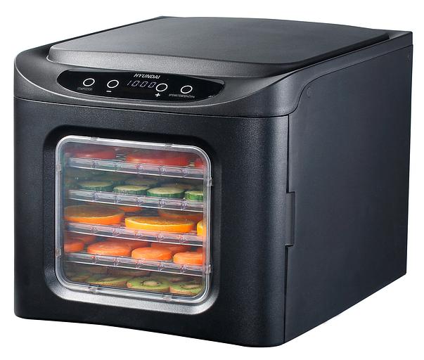 Сушка для фруктов и овощей Hyundai HYFD-P1203 12под. 500Вт черный фото 1
