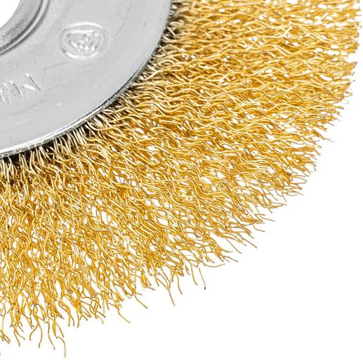 Щетка дисковая по мет. Matrix 74656 d=125мм d(посад.)=22.2мм (угловые шлифмашины) (упак.:1шт) фото 7