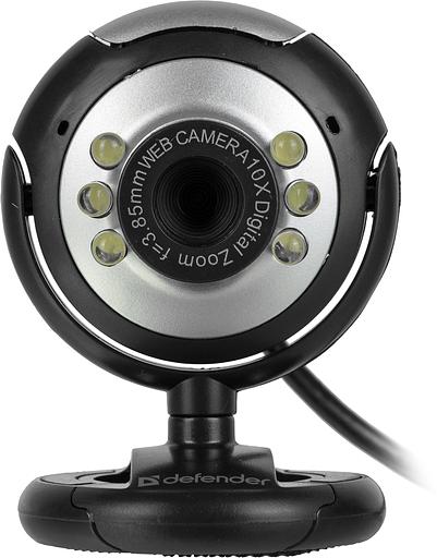 Камера Web Defender C-110 черный 0.3Mpix (3200x2400) USB2.0 с микрофоном фото 1