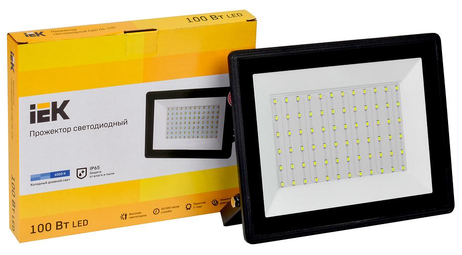 Прожектор уличный IEK СДО LPDO601-100-65-K02 светодиодный 100Вт корп.алюм.черный фото 3