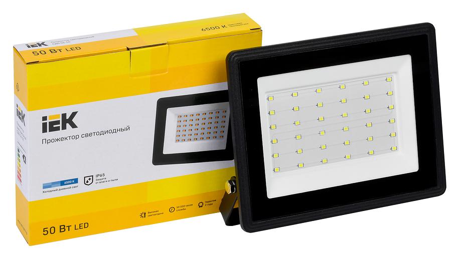 Прожектор уличный IEK СДО LPDO601-50-65-K02 светодиодный 50Вт корп.алюм.черный фото 3