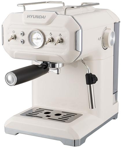 Кофеварка эспрессо Hyundai HEM-5300 850Вт бежевый/серебристый фото 1