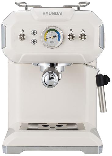 Кофеварка эспрессо Hyundai HEM-5300 850Вт бежевый/серебристый фото 3