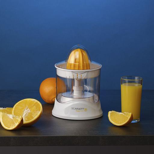 Соковыжималка цитрусовая Scarlett SC-JE50C02 25Вт рез.сок.:700мл. белый/желтый фото 9