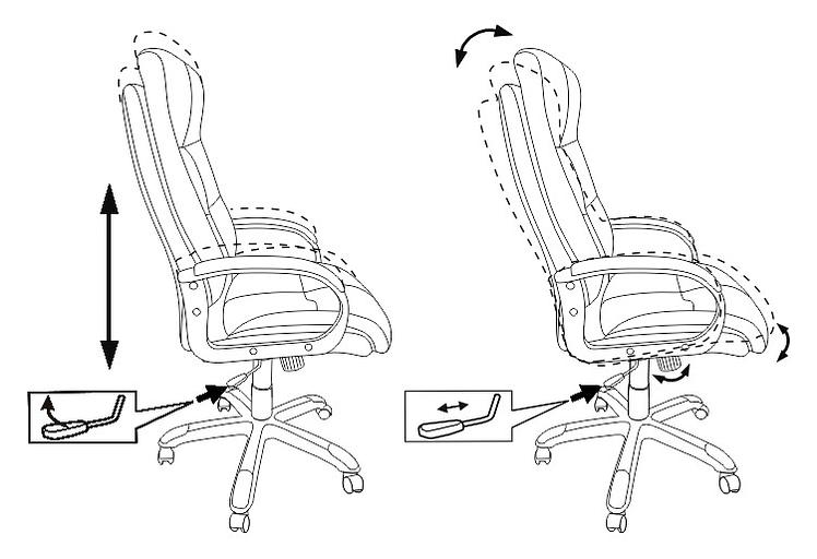 Кресло руководителя Бюрократ CH-824 серо-голубой Light-28 крестовина пластик фото 5