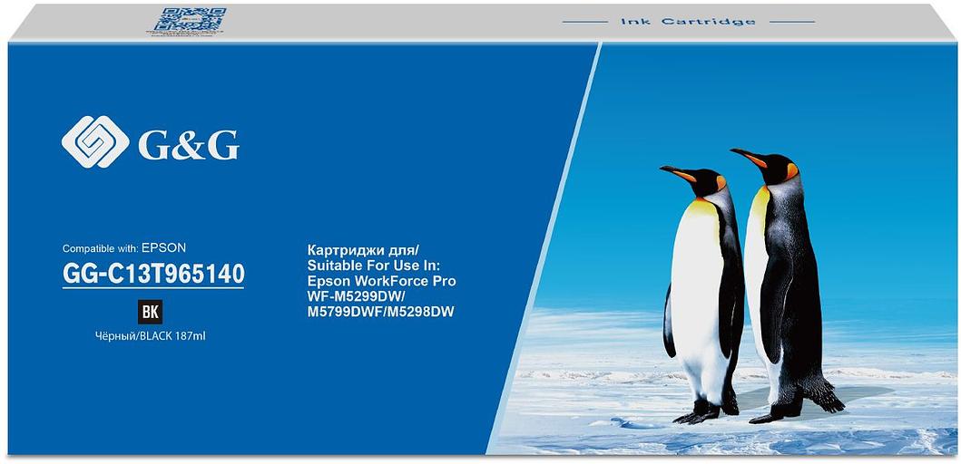 Картридж струйный G&G GG-C13T965140 черный (187мл) для Epson WorkForce Pro WF-M5299DW/M5799DWF/M5298DW фото 1