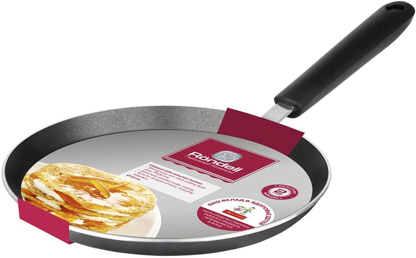 Сковорода блинная Rondell 0020-RD-01 круглая покрытие: Xylan Plus ручка несъемная (без крышки) черный (RDA-020) фото 7