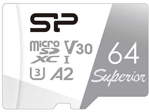 Флеш карта microSDXC 64Gb Class10 Silicon Power SP064GBSTXDA2V20SP Superior + adapter фото 1
