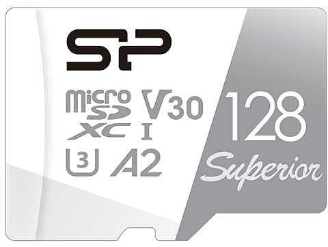 Флеш карта microSDXC 128Gb Class10 Silicon Power SP128GBSTXDA2V20SP Superior + adapter фото 1