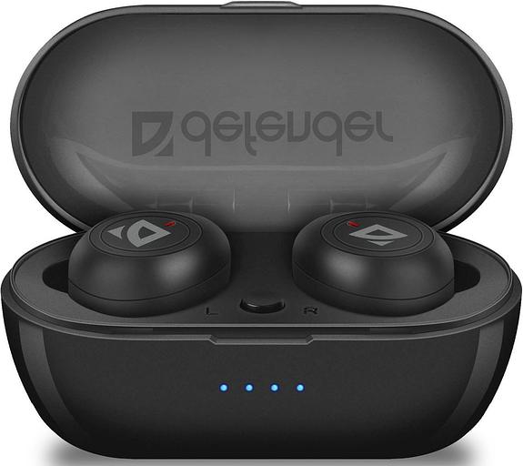 Гарнитура вкладыши Defender Twins 638 черный беспроводные bluetooth в ушной раковине (63638) фото 3