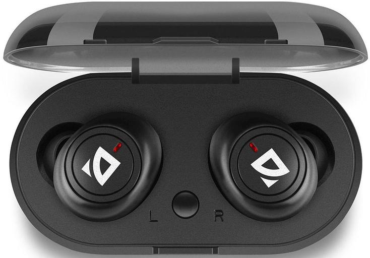 Гарнитура вкладыши Defender Twins 638 черный беспроводные bluetooth в ушной раковине (63638) фото 5