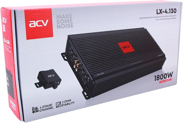 Усилитель автомобильный ACV LX-4.130 четырехканальный фото 6