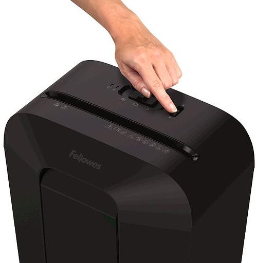 Шредер Fellowes PowerShred LX41 черный (секр.P-4)/перекрестный/8лист./17лтр./скрепки/скобы/пл.карты фото 4