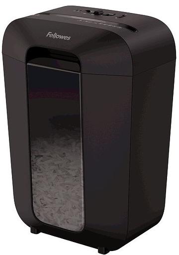 Шредер Fellowes PowerShred LX70 черный (секр.P-4)/перекрестный/11лист./18лтр./скрепки/скобы/пл.карты фото 1