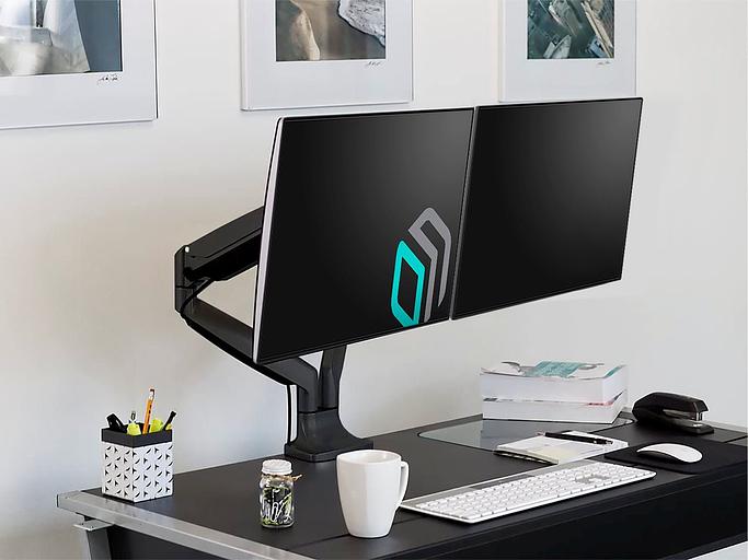 Кронштейн для мониторов Onkron G200 черный 13"-32" макс.18кг настольный поворот и наклон верт.перемещ. фото 2