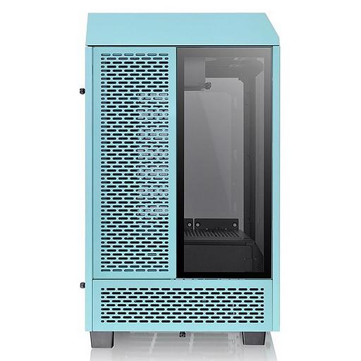 Корпус Thermaltake The Tower 100 Turquoise черный без БП miniITX 1x120mm 3x140mm 2xUSB3.0 audio bott PSU фото 3