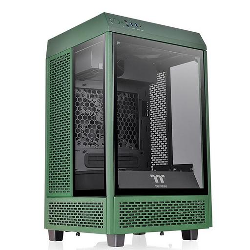 Корпус Thermaltake The Tower 100 Racing Green черный без БП miniITX 1x120mm 3x140mm 2xUSB3.0 audio bott PSU фото 1