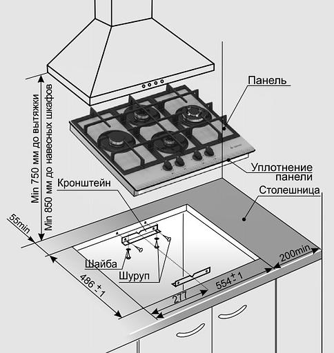 Газовая варочная поверхность Gefest ПВГ 2231-01 Р3 черный фото 2