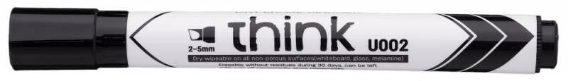Маркер для досок Deli EU00220 Think скошенный пиш. наконечник 2-5мм черный фото 1