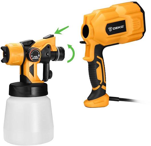 Краскопульт Deko DKSG55K1 HVLP 550Вт бак:800мл 100-200мл/мин фото 3