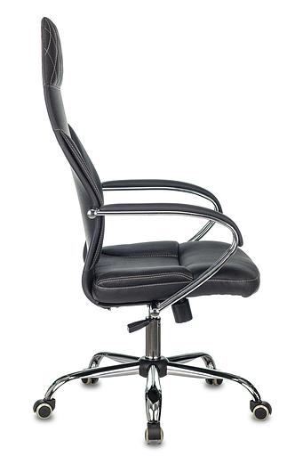 Кресло руководителя Бюрократ CH-608SL/ECO черный искусственная кожа крестовина металл хром фото 3