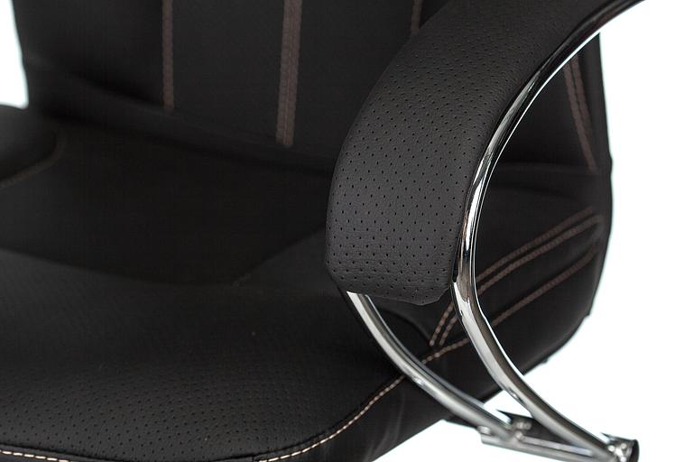 Кресло руководителя Бюрократ CH-608SL/ECO черный искусственная кожа крестовина металл хром фото 7