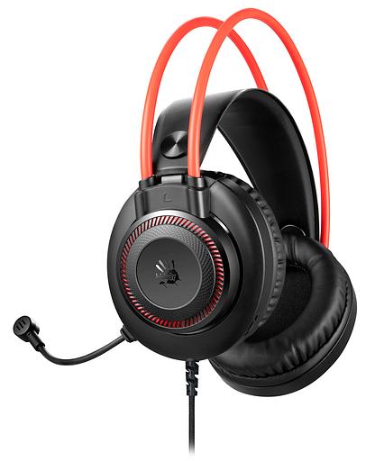 Наушники с микрофоном A4Tech Bloody G200S черный/красный 2м мониторные USB оголовье (G200S USB/ BLACK +RED) фото 4