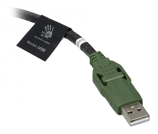 Наушники с микрофоном A4Tech Bloody J450 черный/зеленый 1.8м мониторные оголовье (J450) фото 9