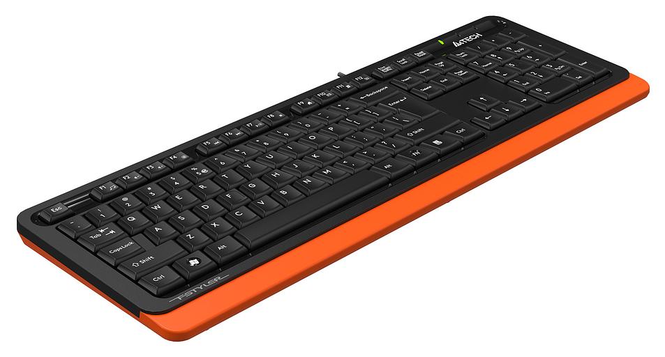 Клавиатура A4Tech Fstyler FKS10 черный/оранжевый USB фото 6