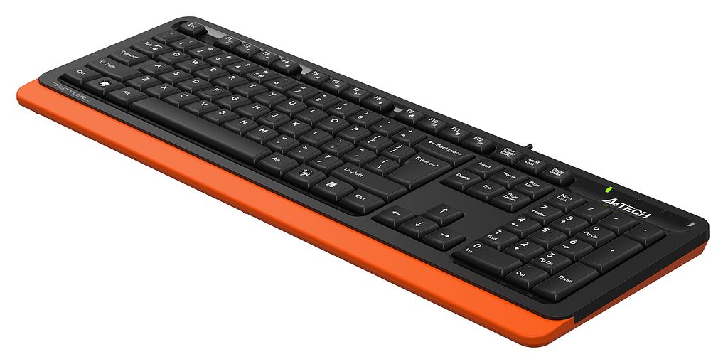 Клавиатура A4Tech Fstyler FKS10 черный/оранжевый USB фото 7