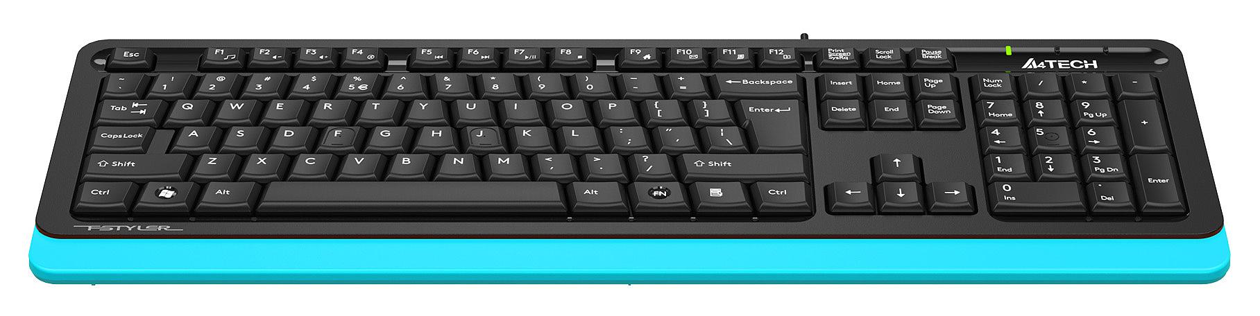 Клавиатура A4Tech Fstyler FKS10 черный/синий USB фото 9