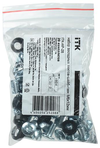ITK Набор закладных винтов-шайб-гаек под крестовую отвертку (M6x12мм) ITK ITK-HP-28 фото 2