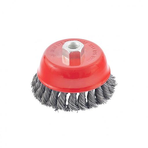 Щетка дисковая по мет. Matrix 74628 d=100мм d(посад.)=14мм (угловые шлифмашины) (упак.:1шт) фото 3