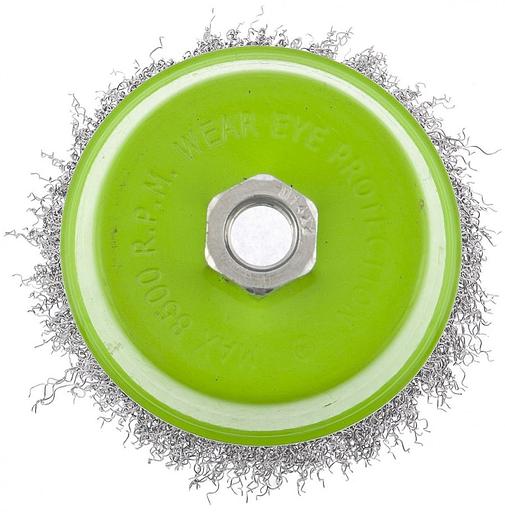 Щетка дисковая Сибртех 746057 d=100мм d(посад.)=14мм (шлифовальные машины/дрели) (упак.:1шт) фото 3