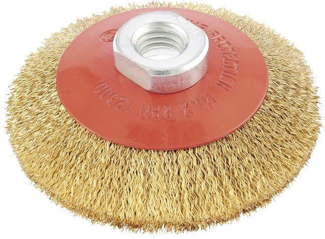 Щетка дисковая по мет. Matrix 74612 d=115мм d(посад.)=14мм (угловые шлифмашины) (упак.:1шт) фото 1