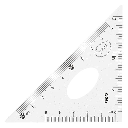 Набор линеек Deli MiYou EH657 пластик дл.15см ассорти компл.:лин.15см./треуг.2шт./трансп. пластиковый пакет с европодв. фото 4