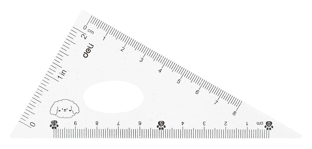 Набор линеек Deli MiYou EH657 пластик дл.15см ассорти компл.:лин.15см./треуг.2шт./трансп. пластиковый пакет с европодв. фото 5