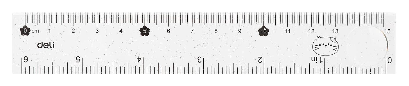 Набор линеек Deli MiYou EH657 пластик дл.15см ассорти компл.:лин.15см./треуг.2шт./трансп. пластиковый пакет с европодв. фото 8