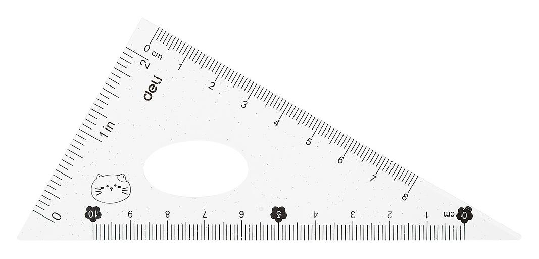 Набор линеек Deli MiYou EH657 пластик дл.15см ассорти компл.:лин.15см./треуг.2шт./трансп. пластиковый пакет с европодв. фото 10