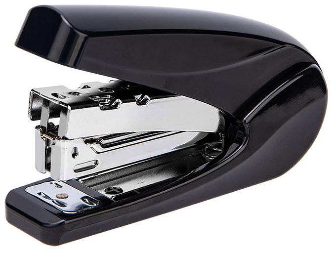 Степлер Deli 0421BLACK 24/6 26/6 (30листов) черный 50скоб коробка фото 1