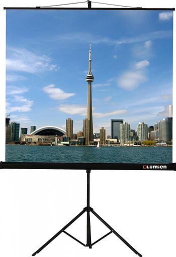 Экран на треноге Lumien 220x220см Eco View LEV-100109 1:1 напольный рулонный фото 1