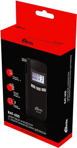 Алкотестер Ritmix RAT-650 электрохимический черный фото 7
